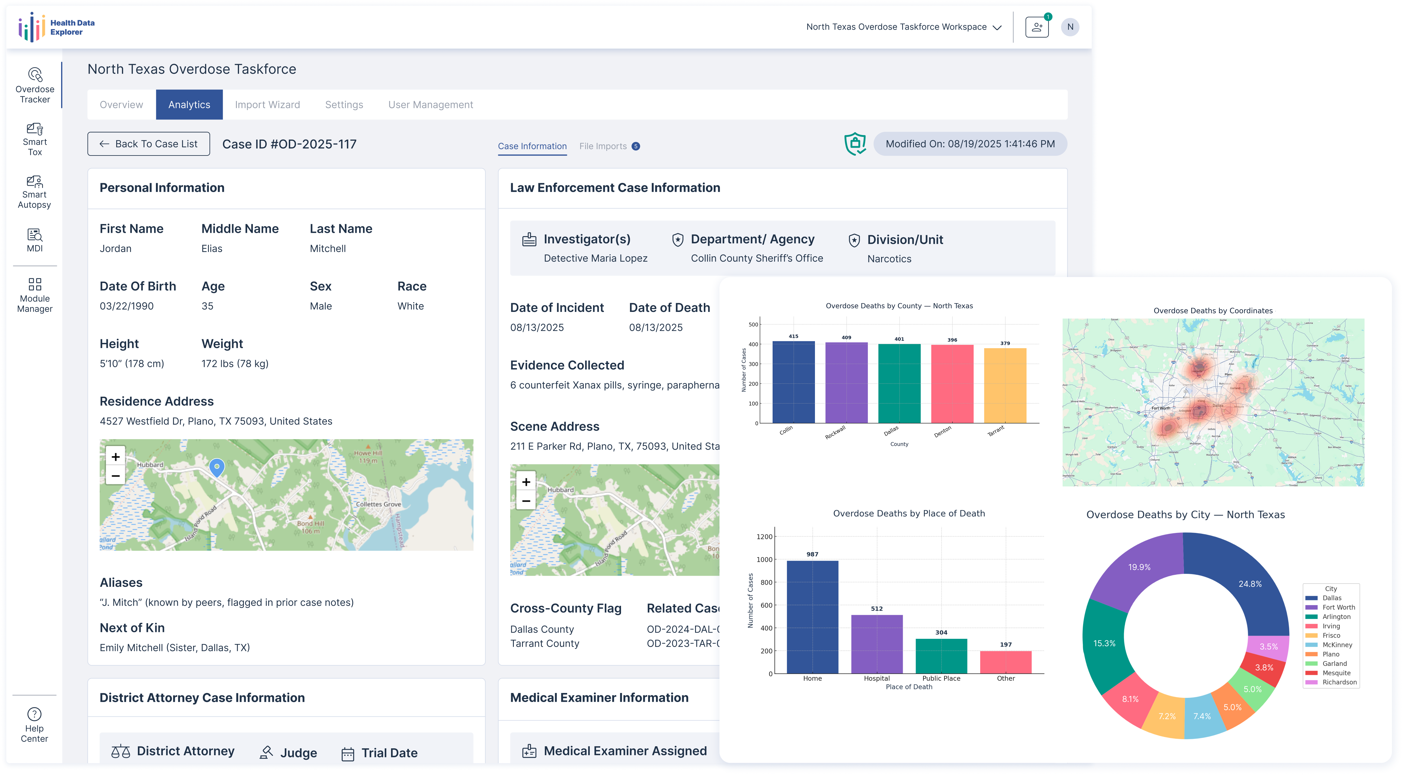 Forensic LIMS Intelligence Module