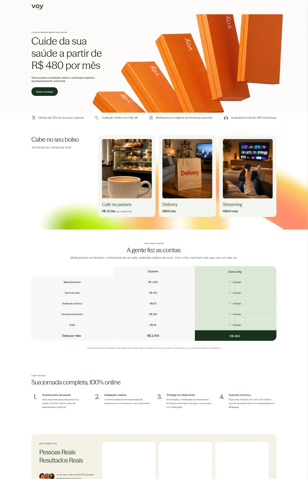 Landing page example
