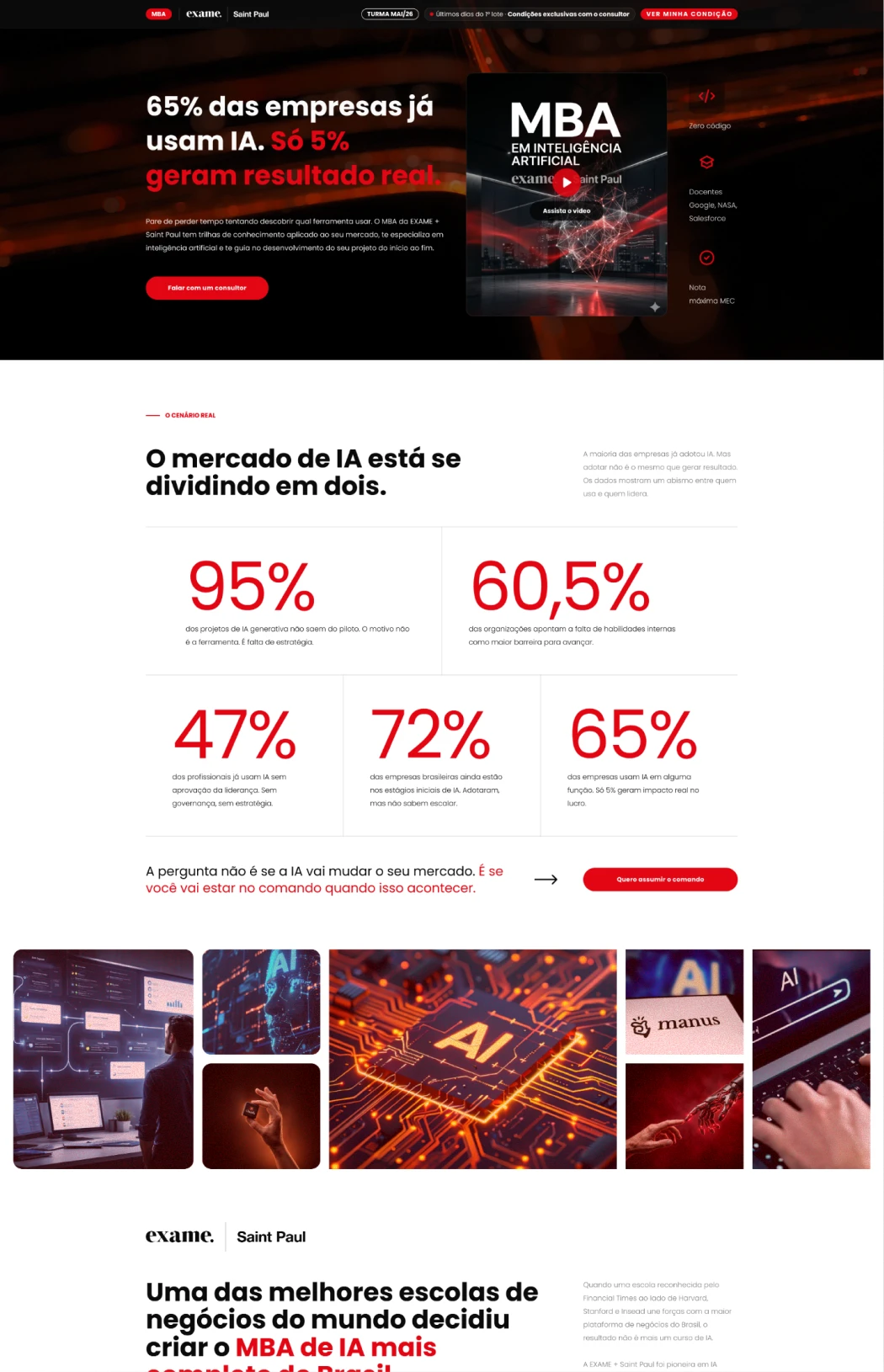 Landing page example