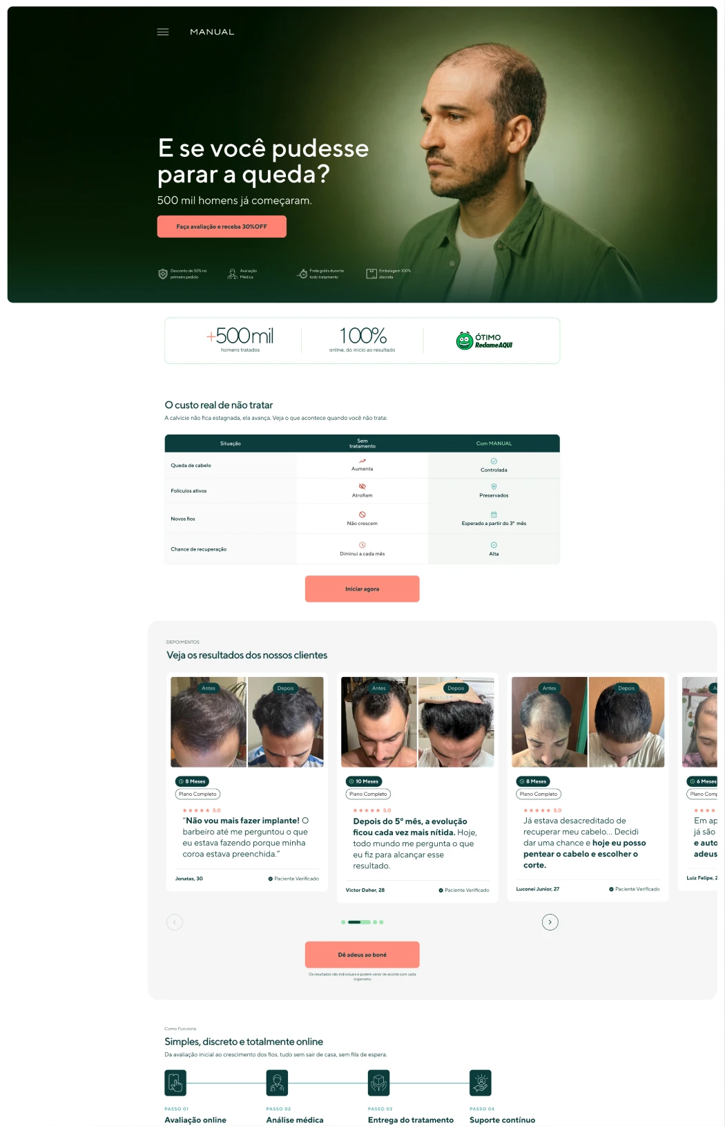 Landing page example
