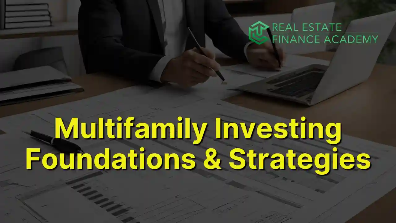 Man at desk with laptop and plans for multifamily investing foundations and strategies