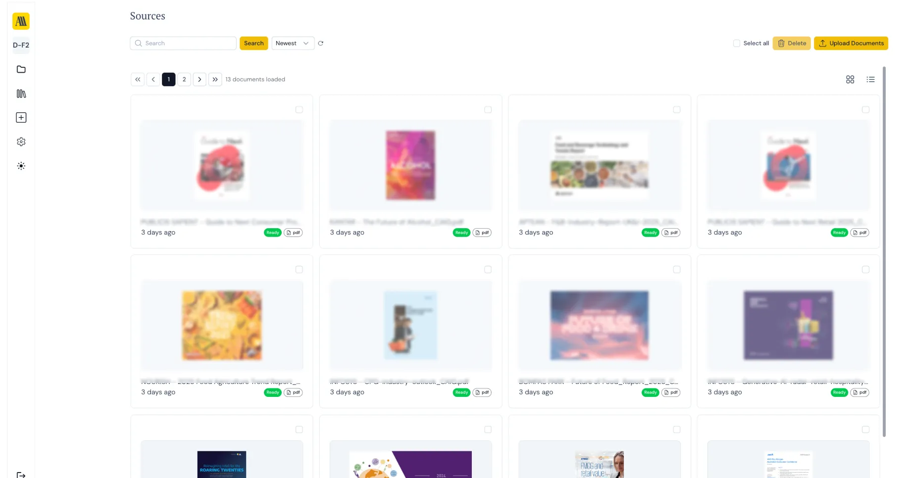 Aether app UI
