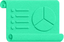 Icon of a chart in aqua