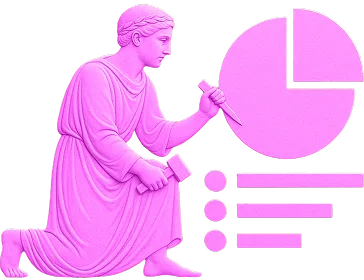 A graphic of a figure and a chart