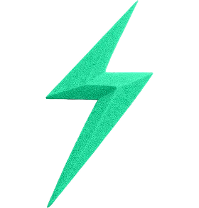 A lightning bolt in aqua