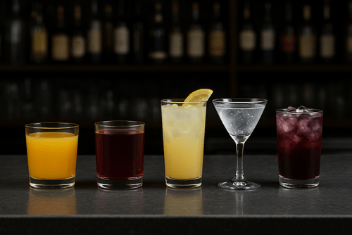 A refreshing gin cocktail served with soda water, lime, and fresh herbs in a highball glass. A bottle of The Old G is placed beside it, reflecting a clean, health-conscious serve.