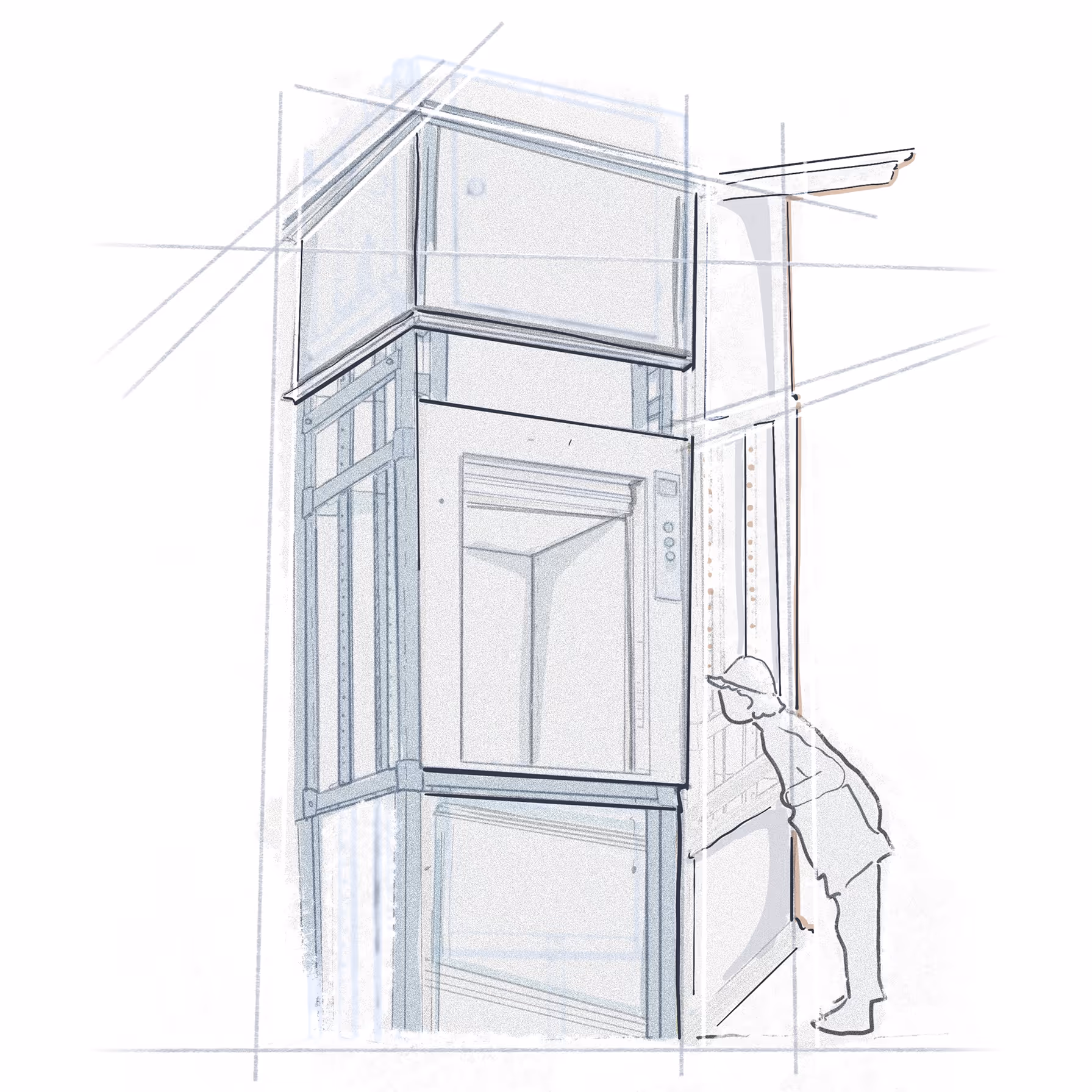 Meyer Lifts goods lift illustration