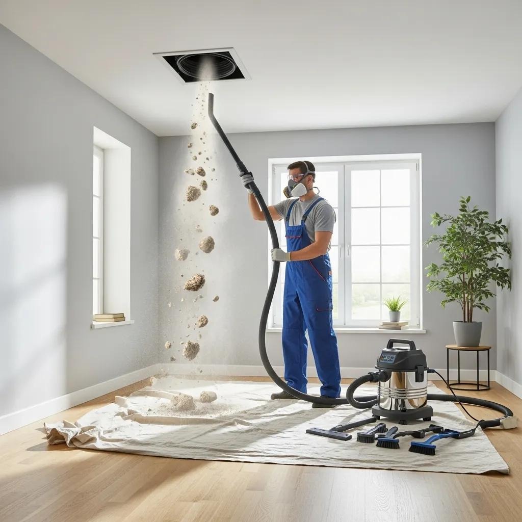 Technician cleaning air ducts, showcasing the benefits of improved indoor air quality