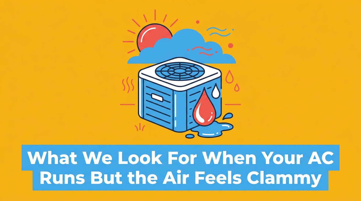 What We Look For When Your AC Runs But the Air Feels Clammy