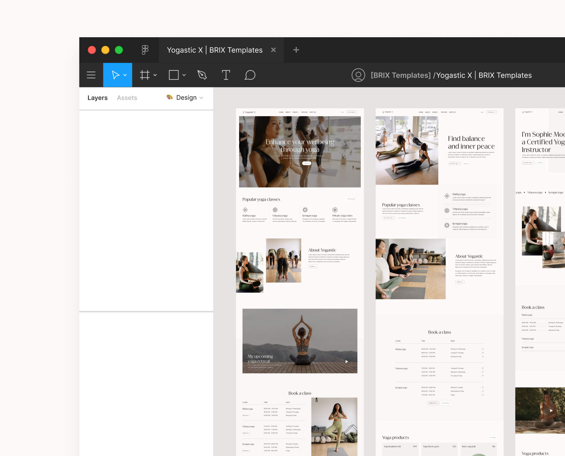Yogastic X - Figma File Included - Yoga Webflow Template