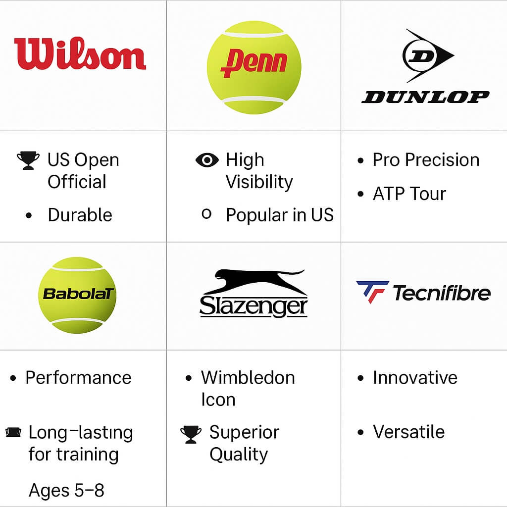 tennis ball brands overview wilson dunlop