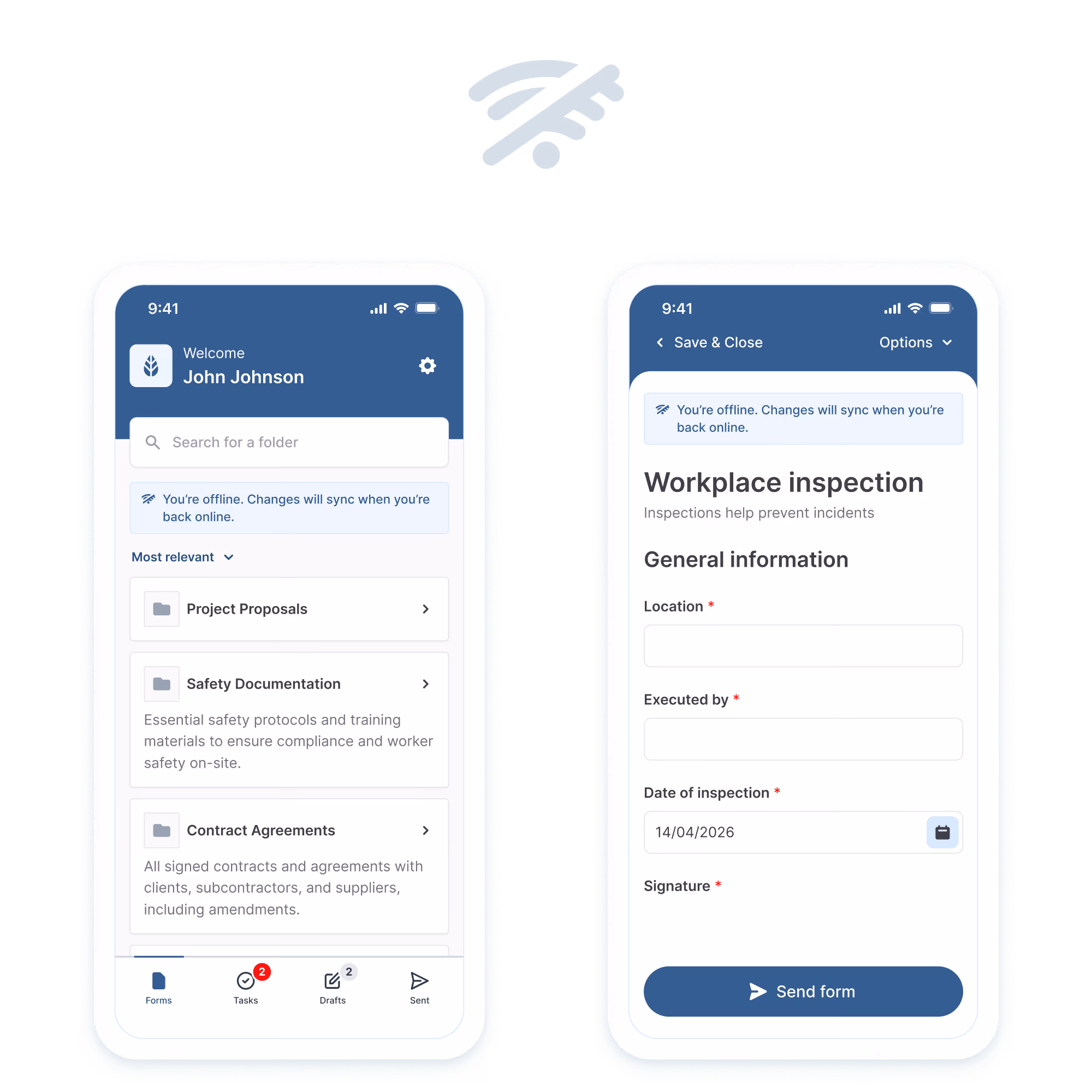 MoreApp offline feature visual