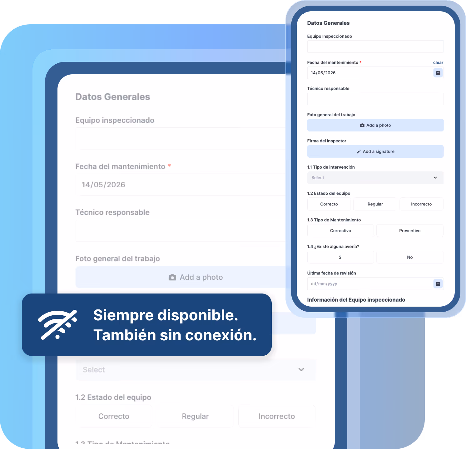 MoreApp orden de servicio offline availability