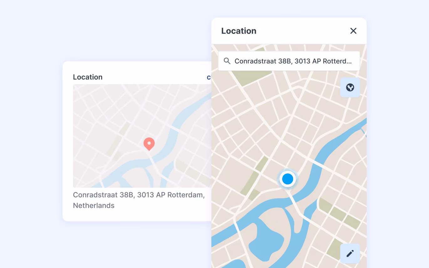 MoreApp Location field