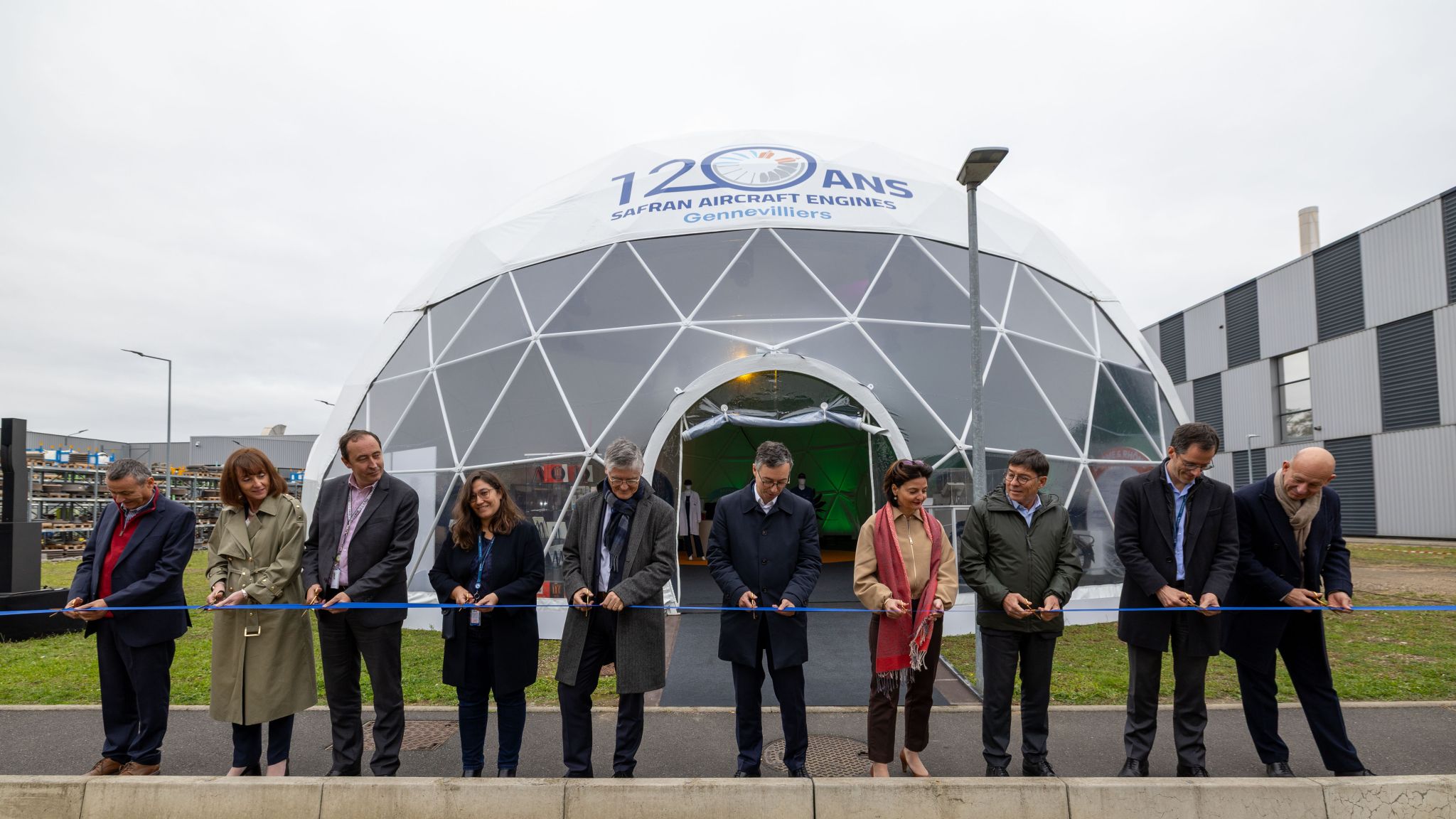 Un dôme de 19 mètres pour les 120 ans de Safran à Gennevilliers