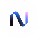 Stylized lowercase letter 'n' with a gradient transitioning from blue to purple on a white circular background.