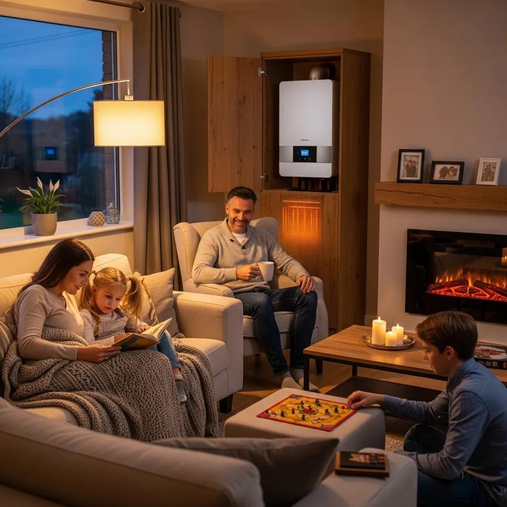 Cozy home with a modern boiler showing warmth and comfort