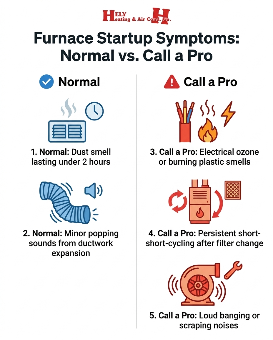 Furnace Startup Symptoms: Normal vs. Call a Pro