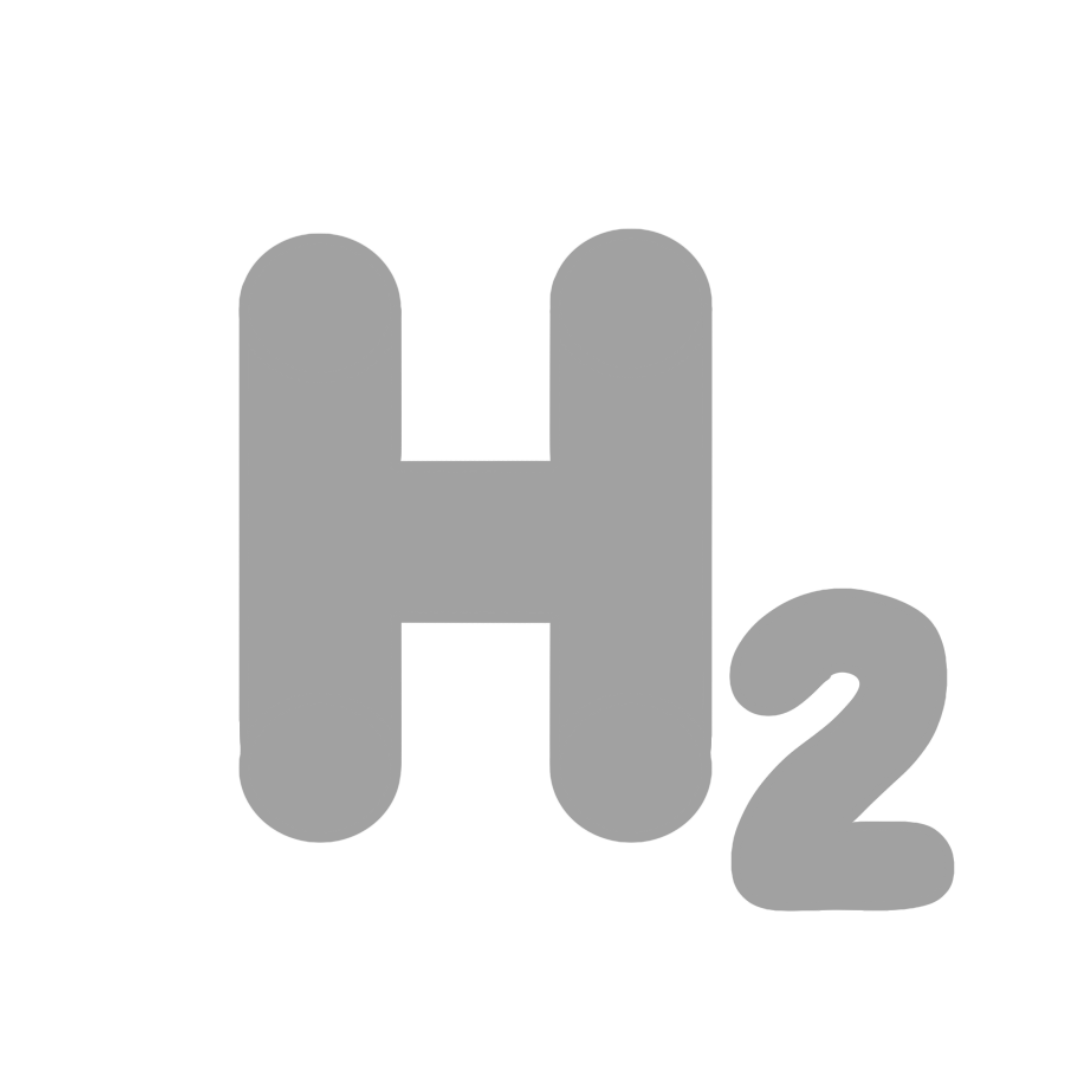 Hydrogen Icon - H2 - Grey