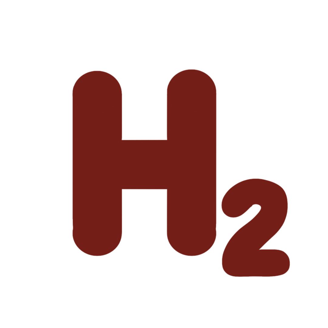 Hydrogen Icon - H2 - Red