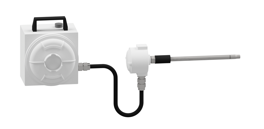 3D render of a high energy portable igniter with handheld spark generator and ignition lance
