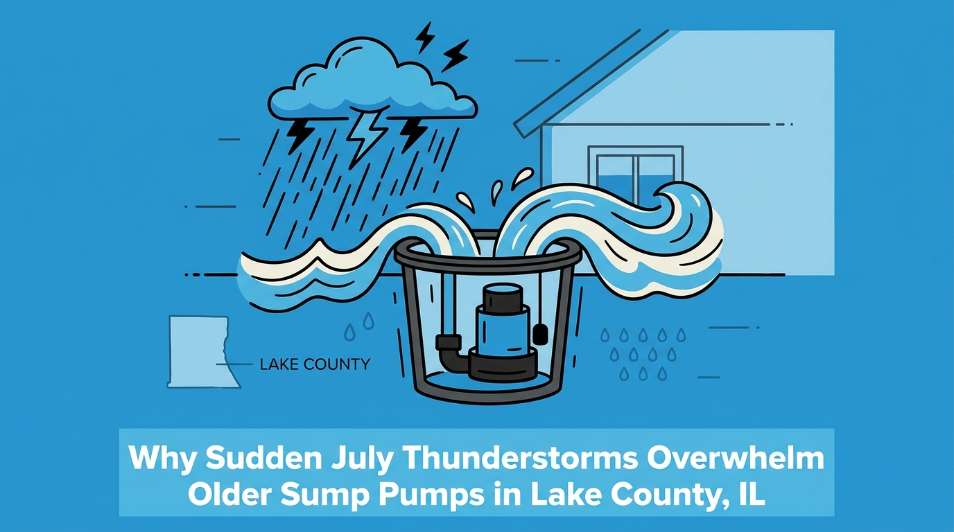 Why Sudden July Thunderstorms Overwhelm Older Sump Pumps in Lake County