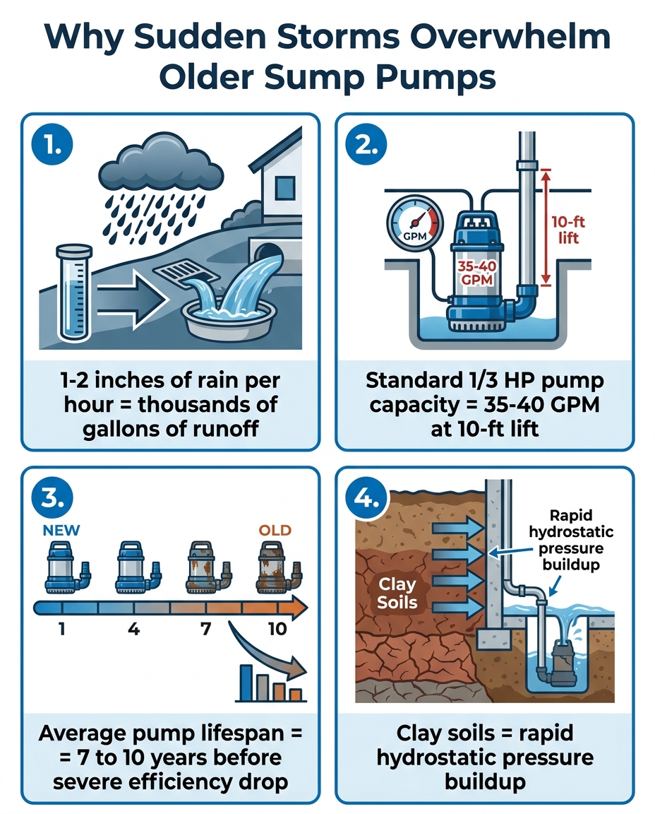 Why Sudden Storms Overwhelm Older Sump Pumps