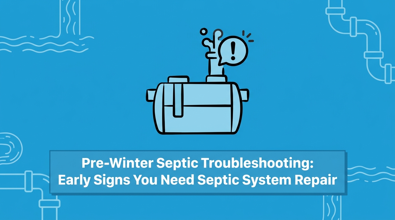 Pre-Winter Septic Troubleshooting: Early Signs You Need Septic System Repair