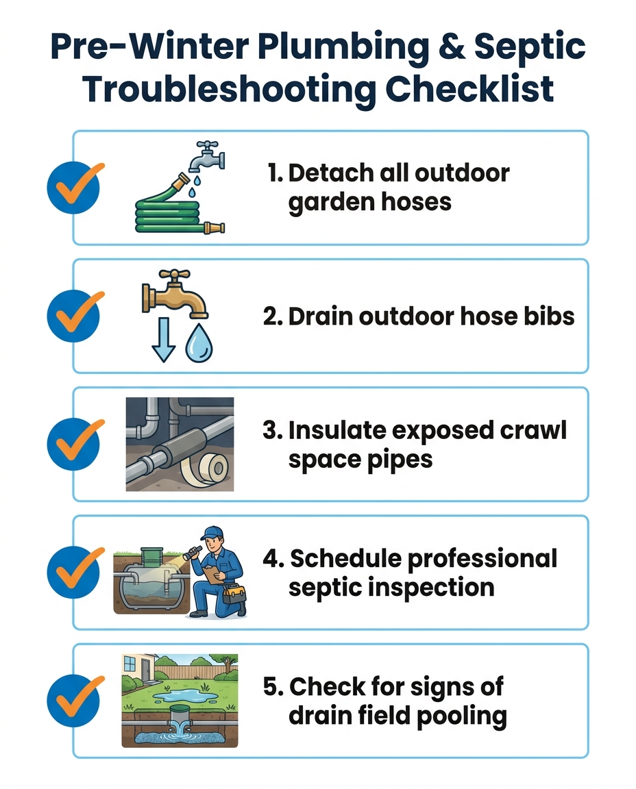 Pre-Winter Plumbing & Septic Troubleshooting Checklist
