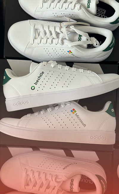 Custom Sneaker für Bechtle und Microsoft