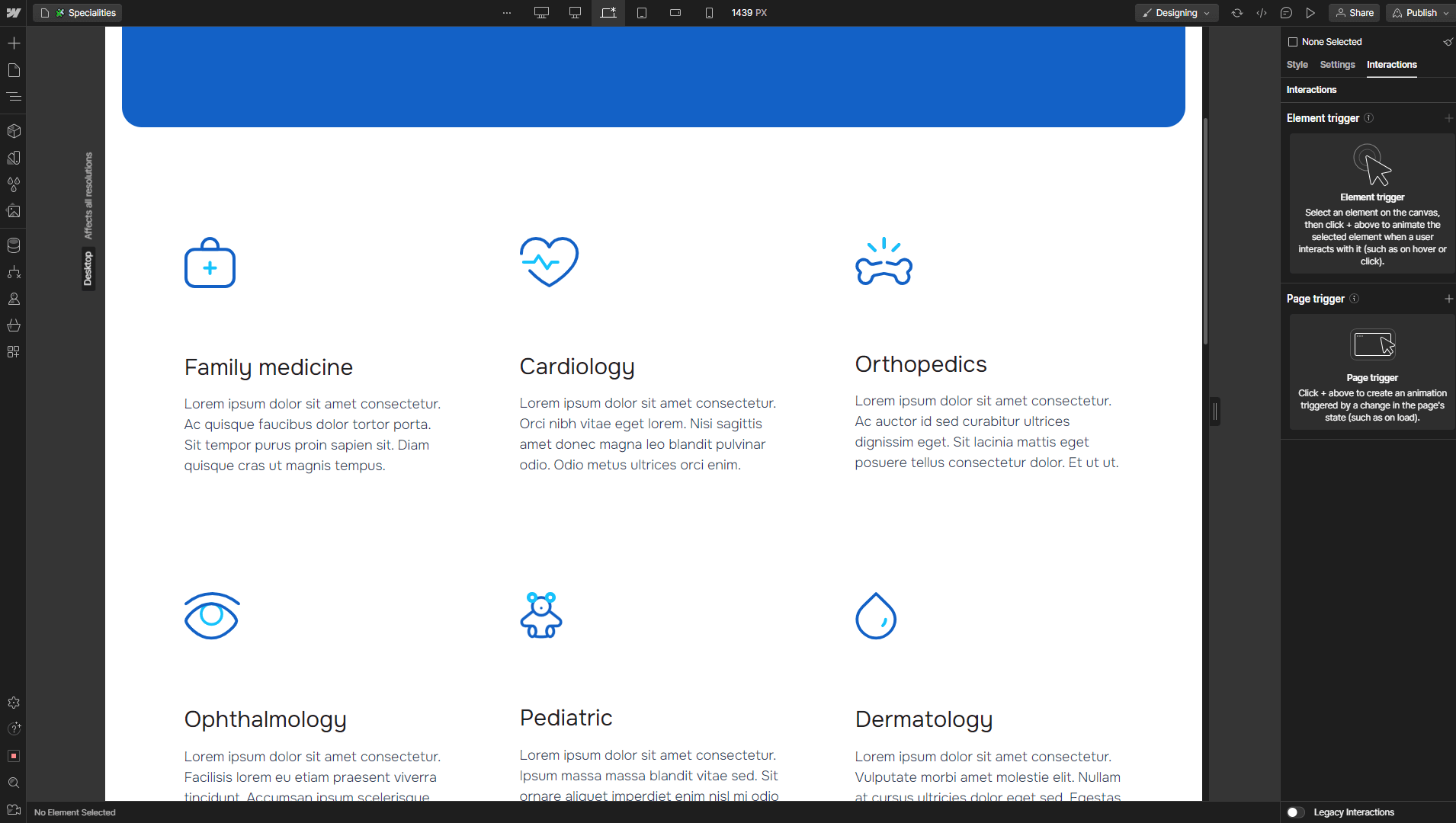 Icons And Graphics - Telemedicine X Webflow Template