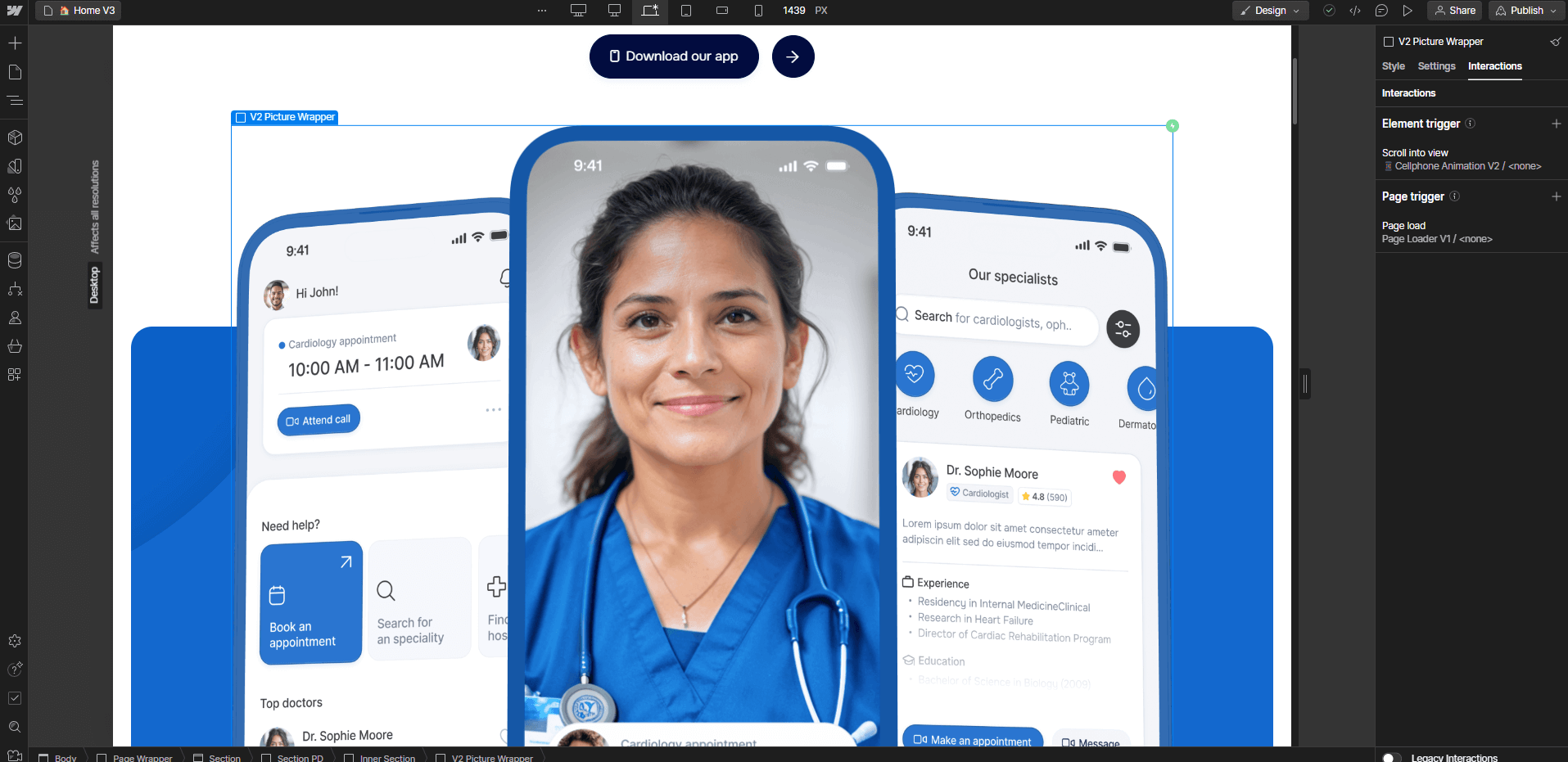Animations - Telemedicine X Webflow Template