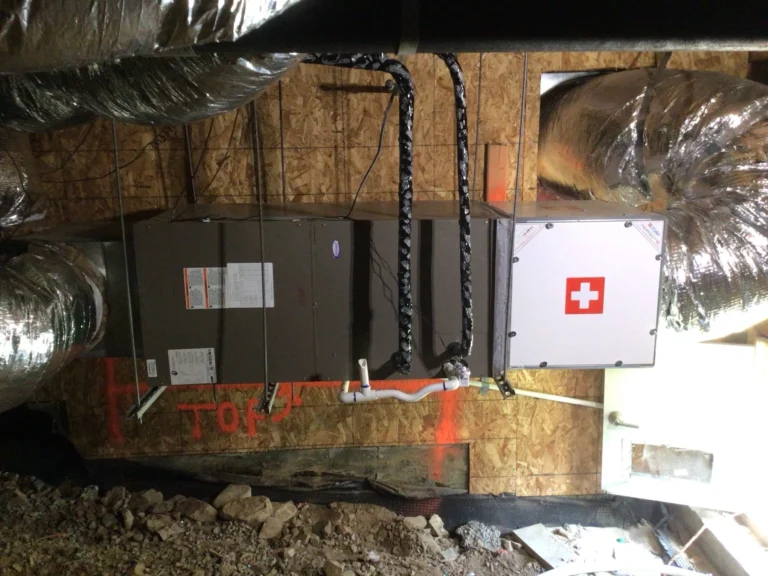 HVAC system and air filtration unit installed.