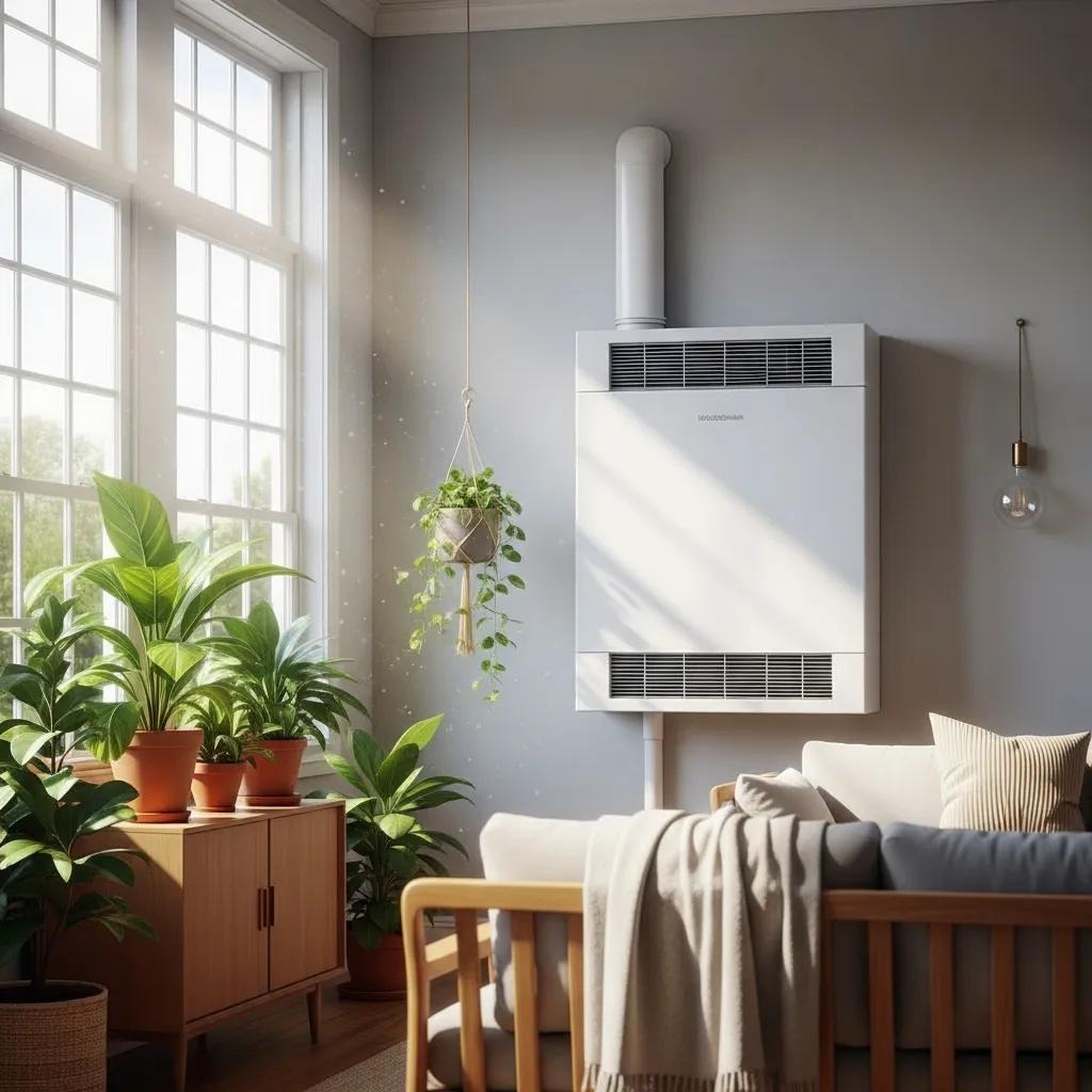 Eco-friendly HVAC system installed in a modern home, highlighting sustainable and energy-efficient solutions