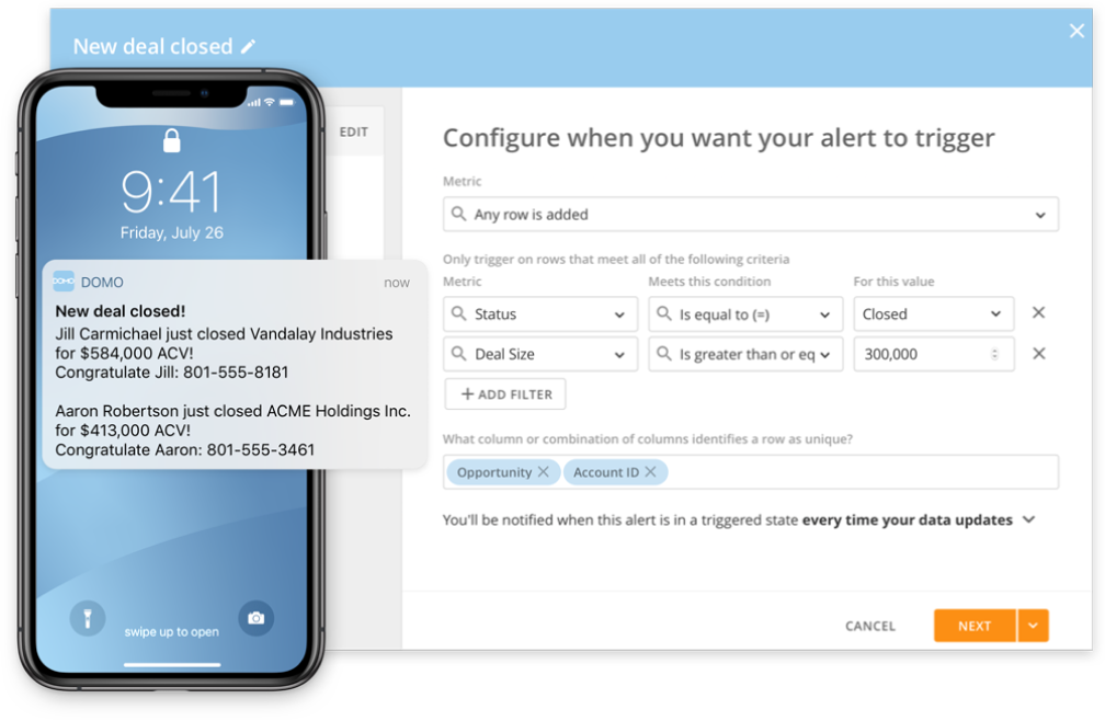 Domo Alerts