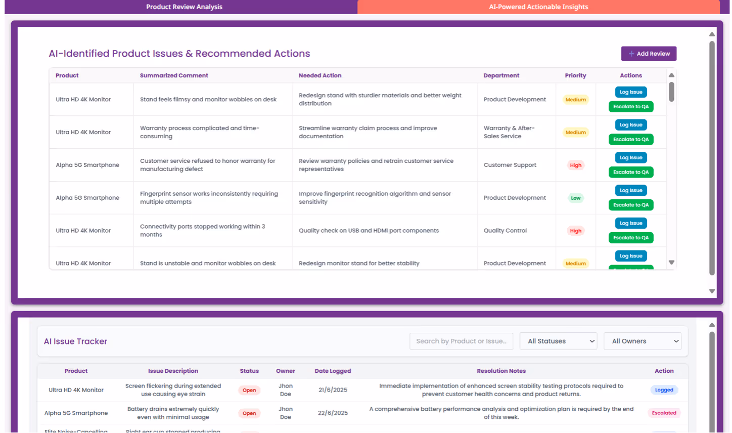 Product Review Intelligence | AI Agent Template