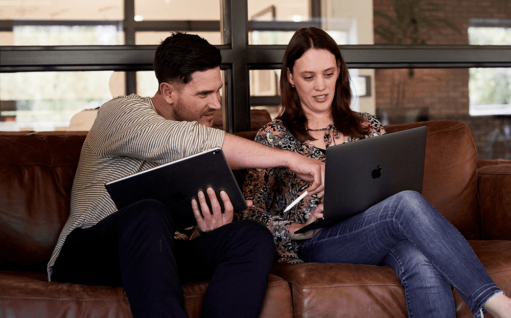 lifestyle video traeger people talking laptop