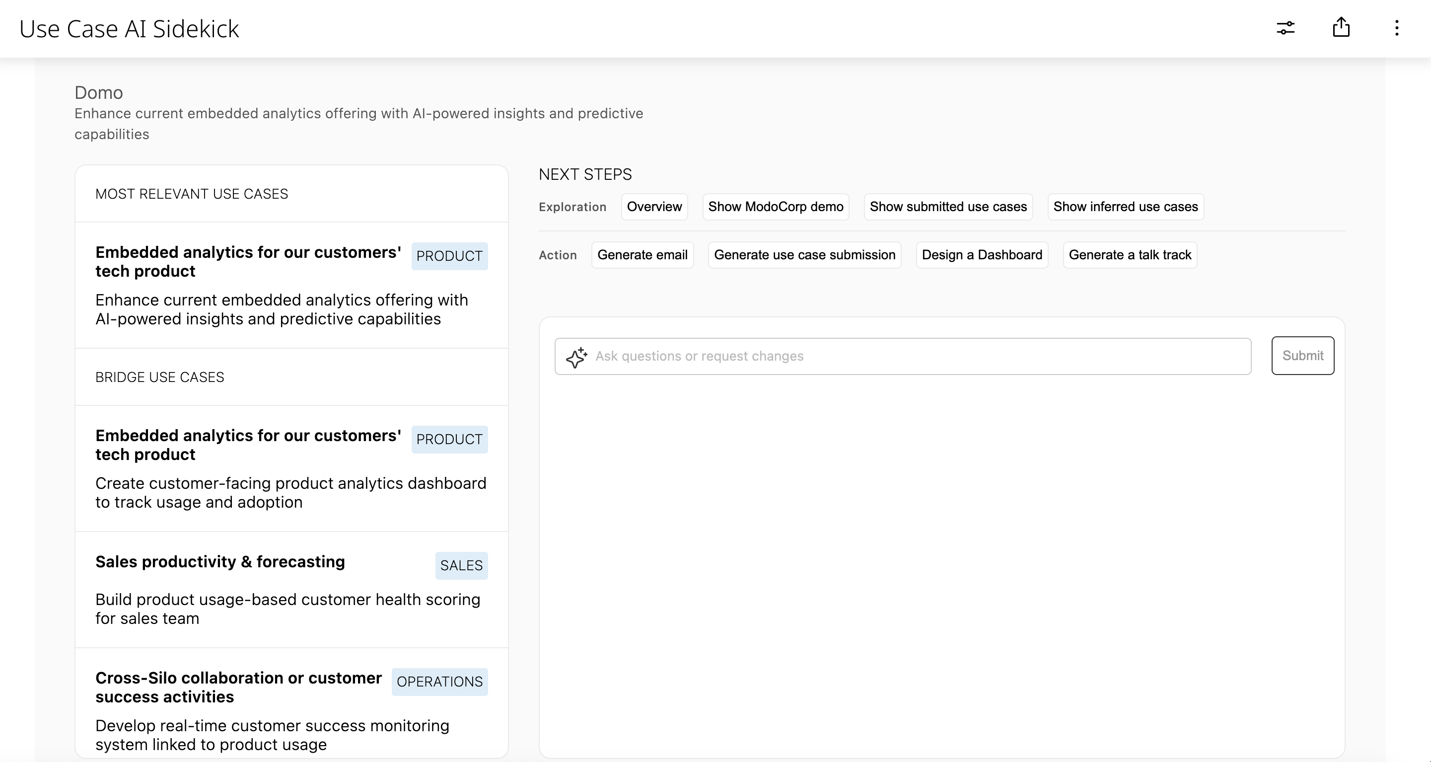 Streamline your workflow by automatically generating next step content.