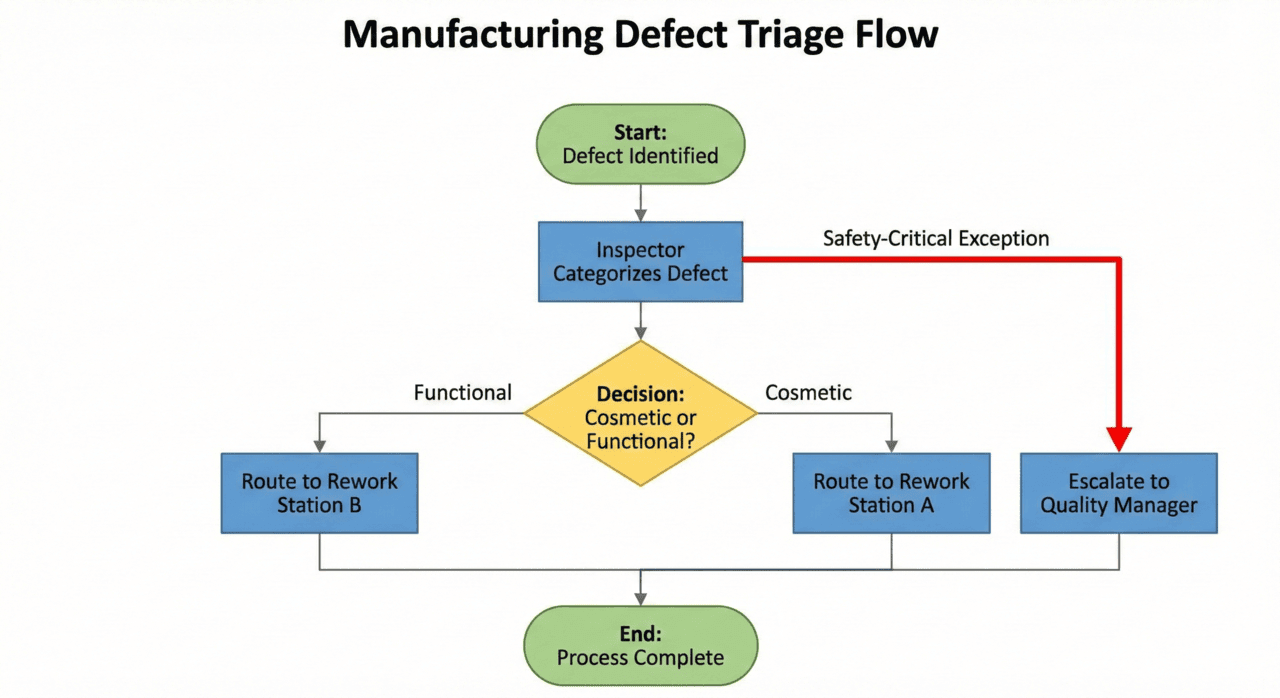 Manufacturing Defect Triage Flow