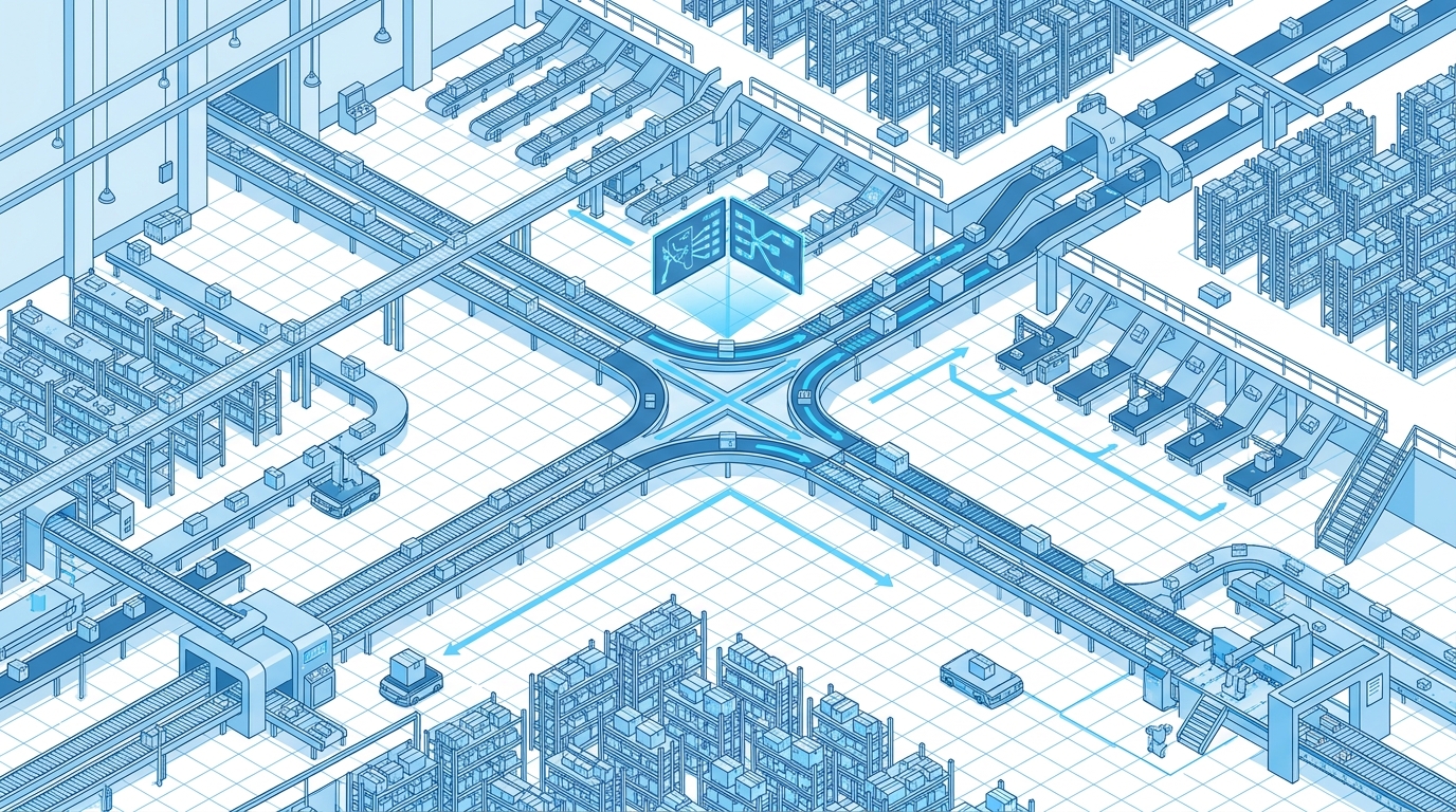 Warehouse Routing Optimization AI Agent | Dynamic Conveyor Intelligence
