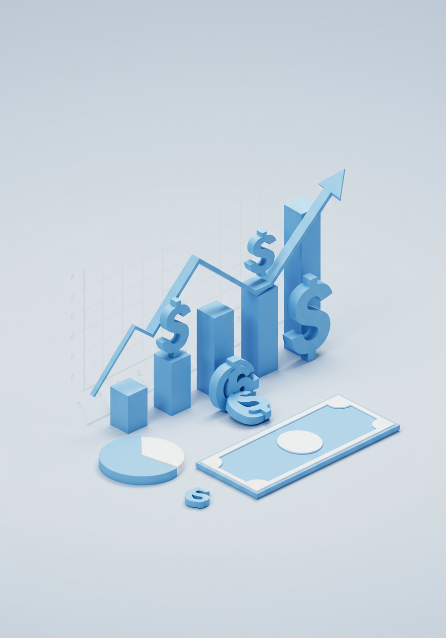 Financial Insights AI Agent - 3D isometric illustration