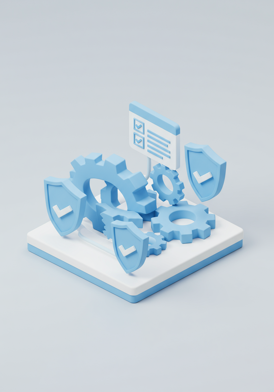 Governance and Bottleneck Optimization AI Agent - 3D isometric illustration