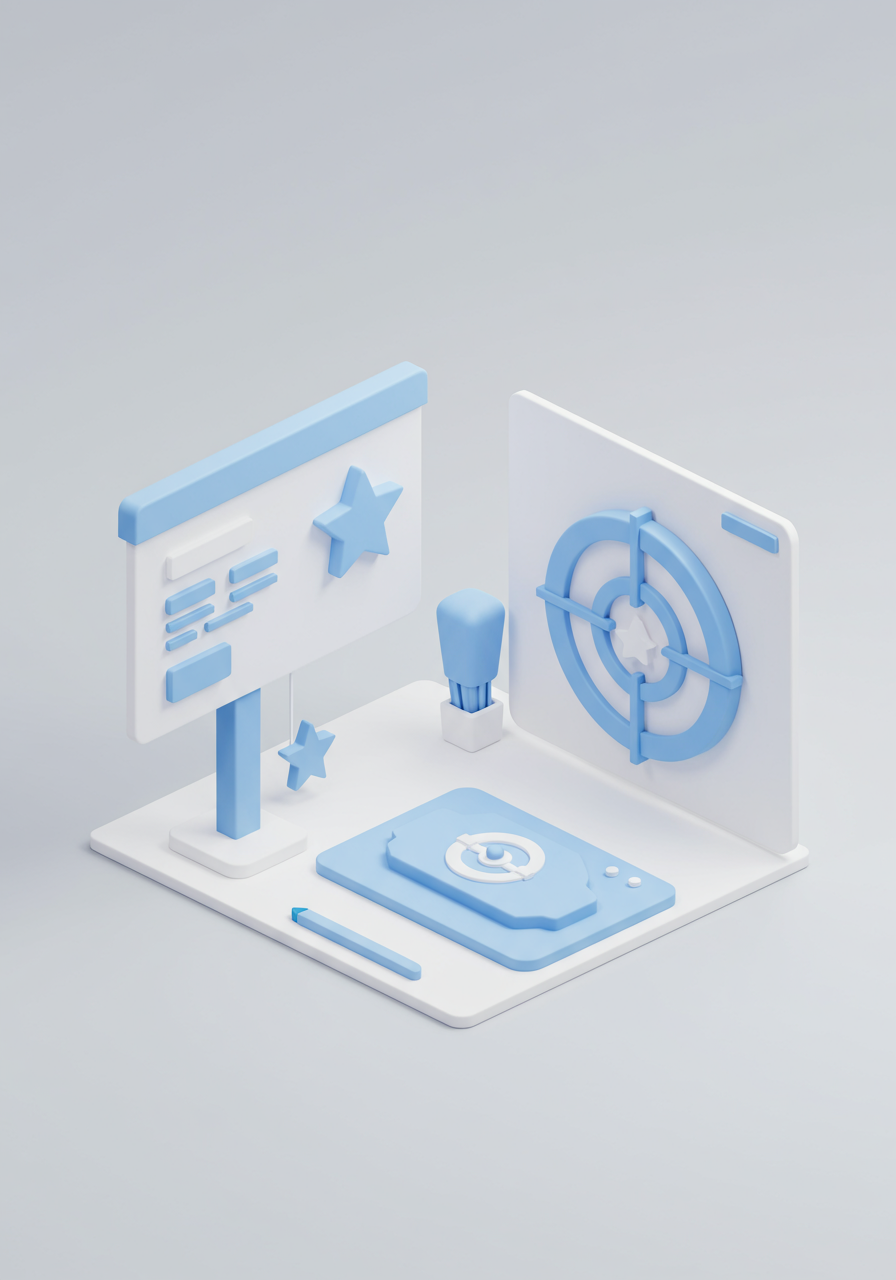 Pitch Deck Optimizer AI Agent - 3D isometric illustration