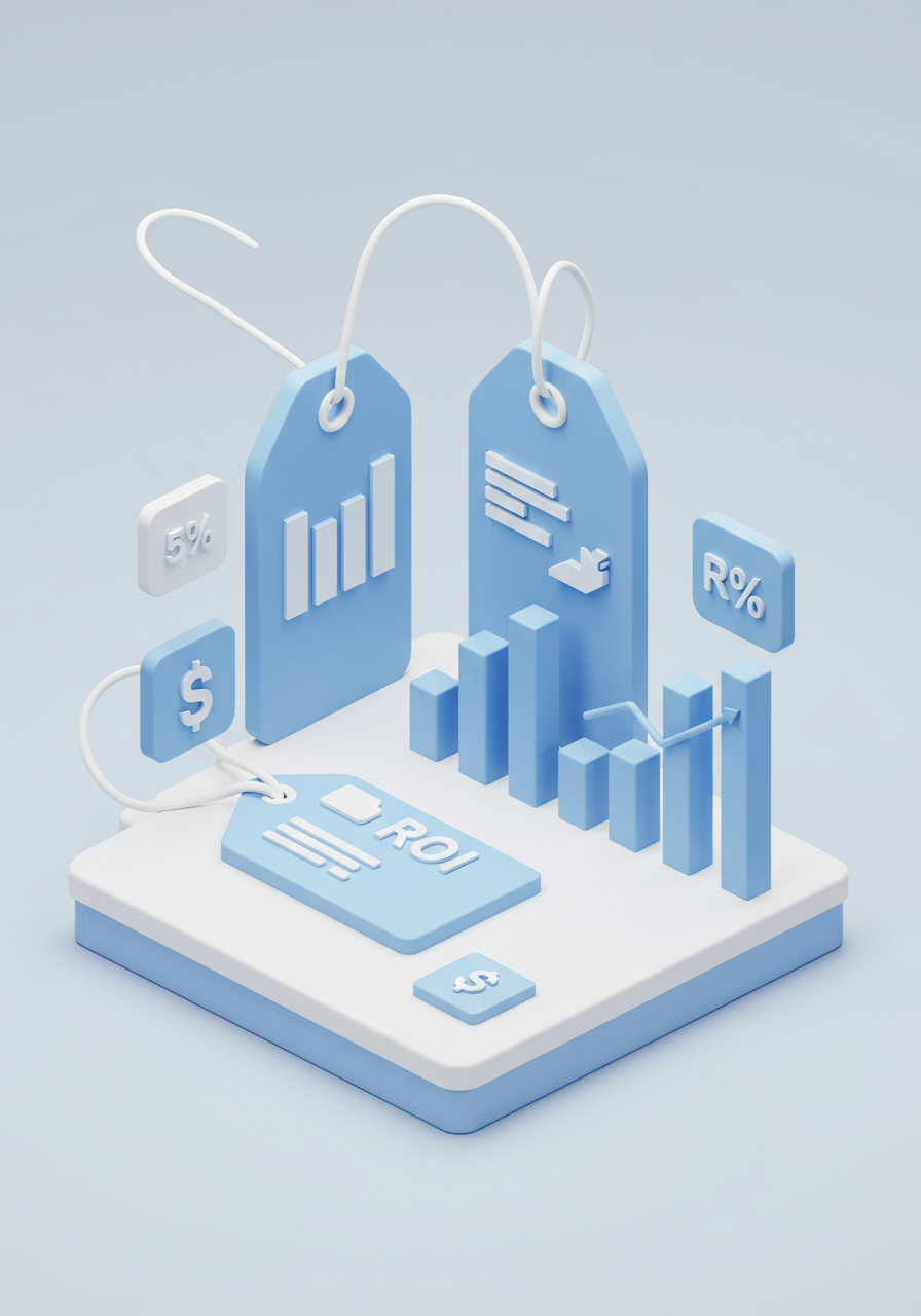 Retail Promotion Analysis AI Agent - 3D isometric illustration