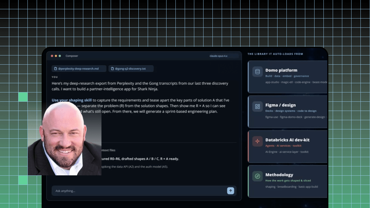 Skip navigation Search Create Avatar image Replace Manual Project Management: Building Agent-Assisted Workflows in Domo | Domo BUILD 2026