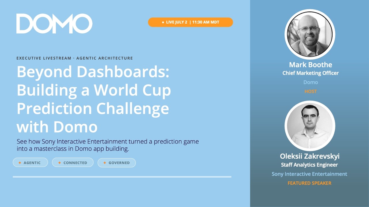 Beyond Dashboards: Building a World Cup Prediction Challenge with Domo