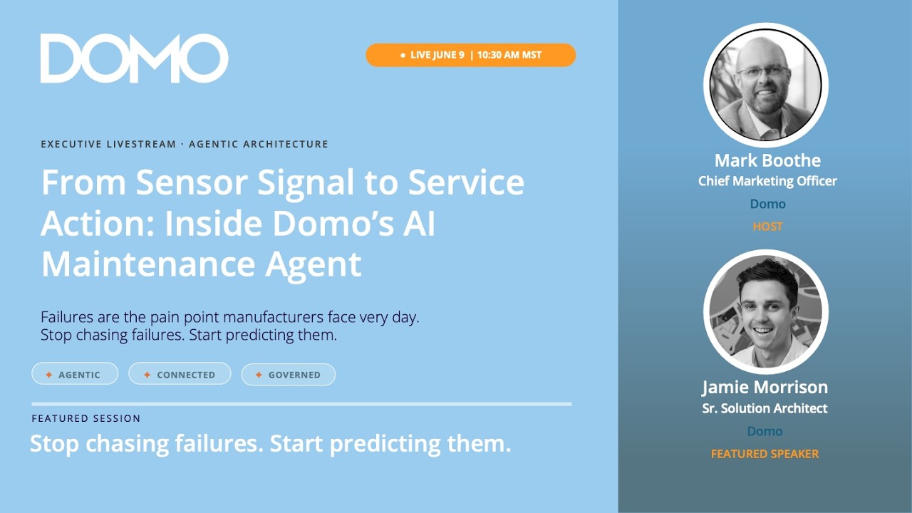  From Sensor Signal to Service Action: Inside Domo's AI Maintenance Agent