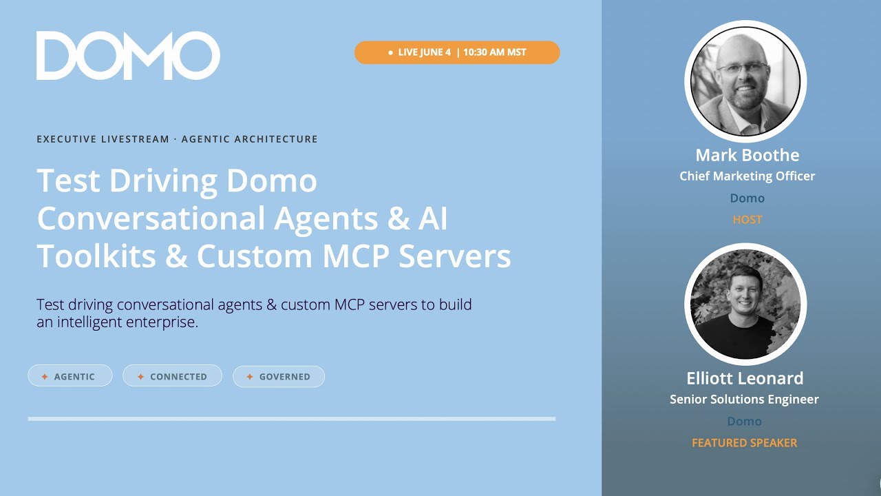 Test Driving Domo Conversational Agents & AI Toolkits & Custom MCP Servers