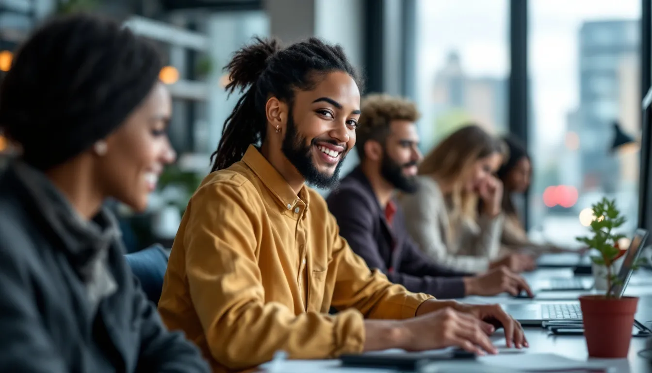 Een foto van een diverse groep werknemers op de werkvloer, die samen discussiëren over de impact van het verhoogde minimumloon per 1 januari 2025 op hun koopkracht en motivatie. De werknemers, waaronder jongere werknemers en werknemers van 21 jaar en ouder, symboliseren de veranderingen in loonkosten en de invloed op hun arbeidsduur.