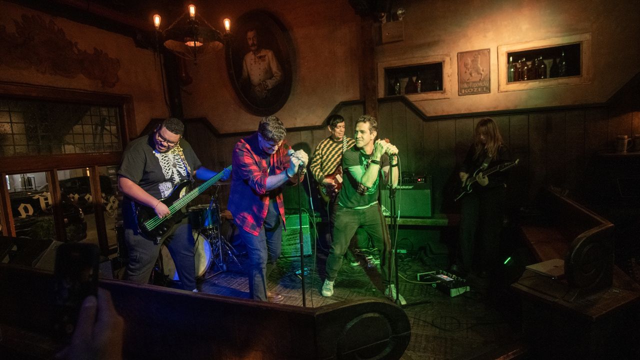 a band performing at a jam